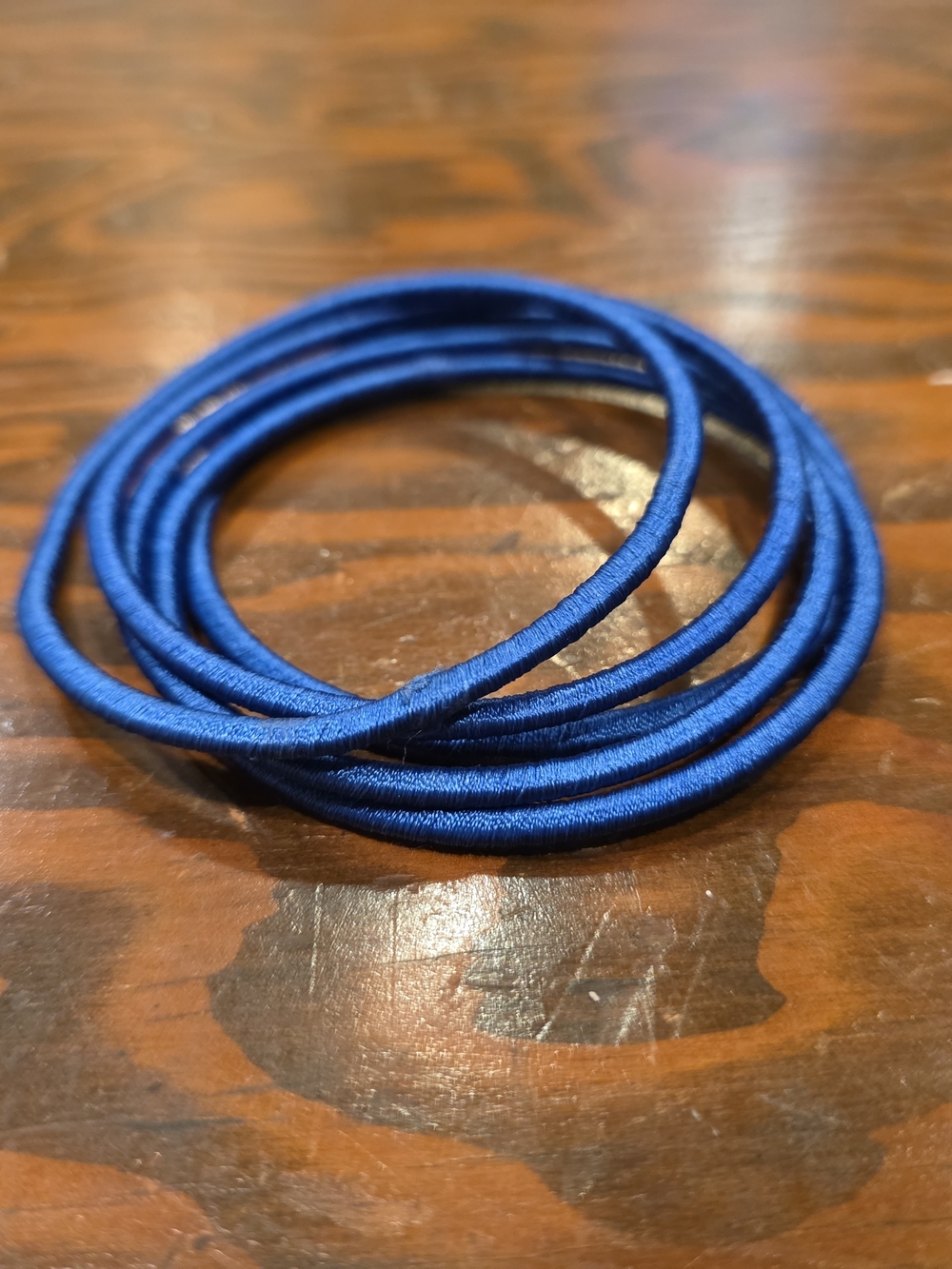 Blue Satin Bracelet Set